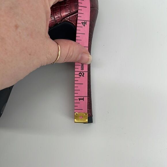 Gianni Bini wine red faux python print metallic platform heel heels shoes NWOT - Picture 13 of 14